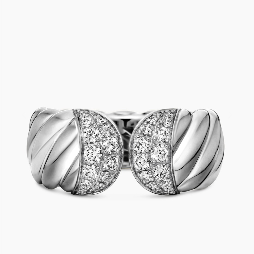 David yurman sculpted cable open cocktail ring size 8